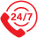 supoort 24x7 icon