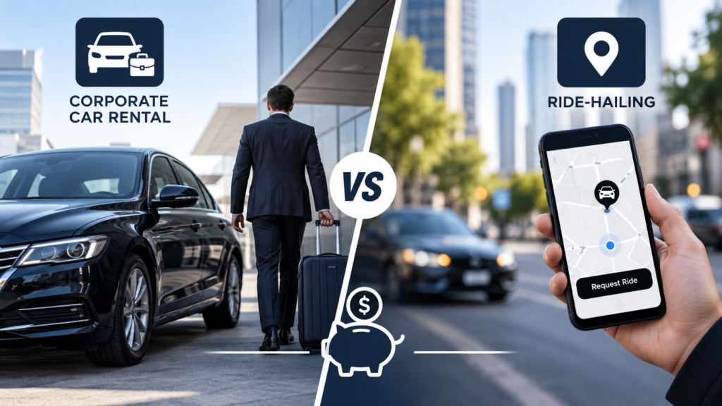 Corporate Car Rental vs Ride-Hailing: A Complete Cost Comparison