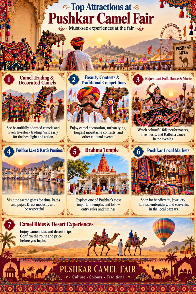Pushkar Camel Fair Attractions Poster