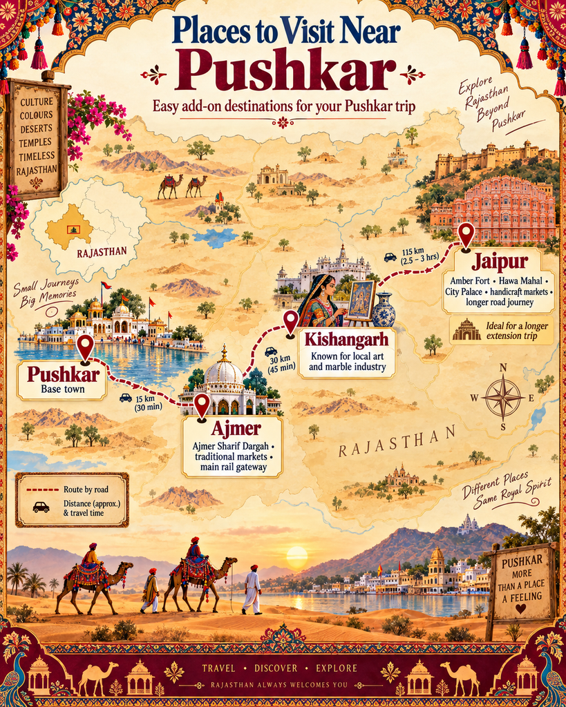 Rajasthan Beyond Pushkar Travel Map